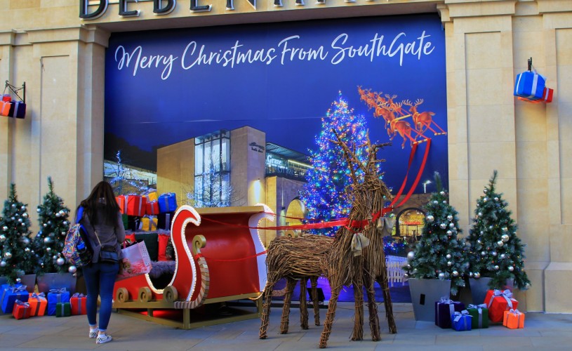 Selfie sleigh at SouthGate Shopping Area